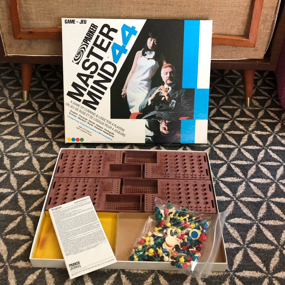 70's "Mastermind 44" Game - 4 players Game - Code Cracking Game - 70's Boardgame